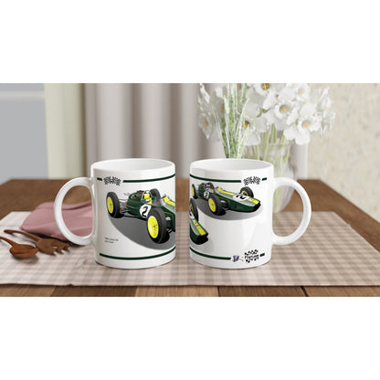 Lotus 25 1963 F1 Motor Racing Art Mug