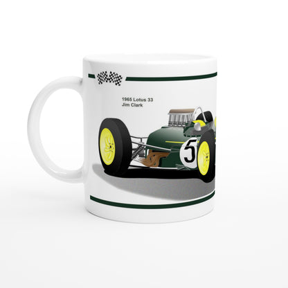 Lotus 33 1965 F1 Motor Racing Art Mug