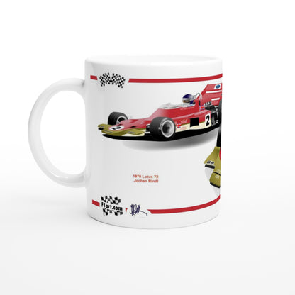 Lotus 72 1970 Gold Leaf F1 Motor Racing Art Mug