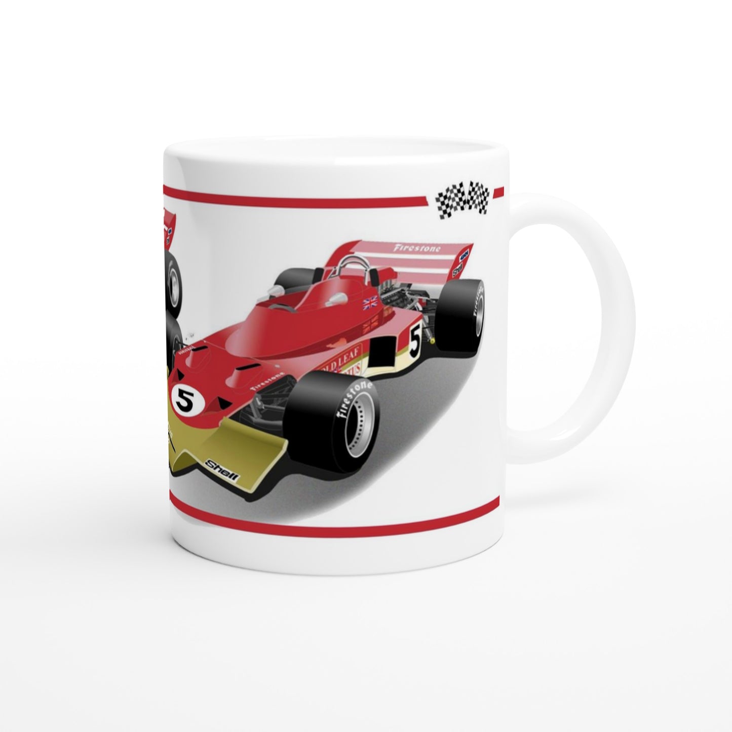 Lotus 72 1970 Gold Leaf F1 Motor Racing Art Mug
