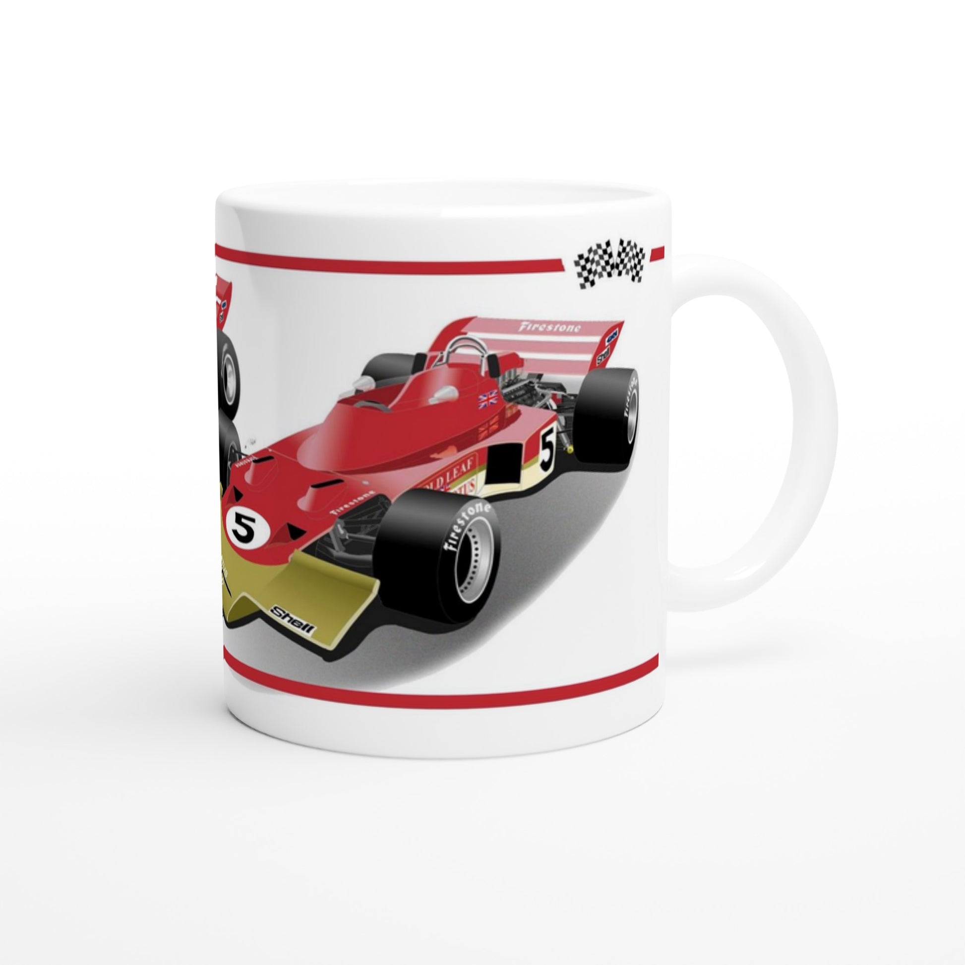 Lotus 72 1970 Gold Leaf F1 Motor Racing Art Mug