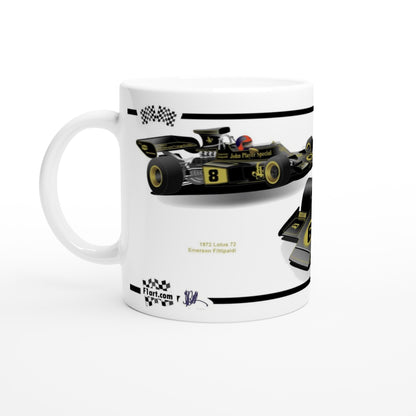 Lotus 72 1972 JPS F1 Motor Racing Art Mug