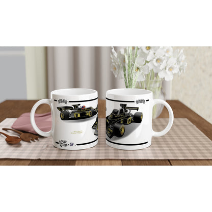 Lotus 72 1972 JPS F1 Motor Racing Art Mug