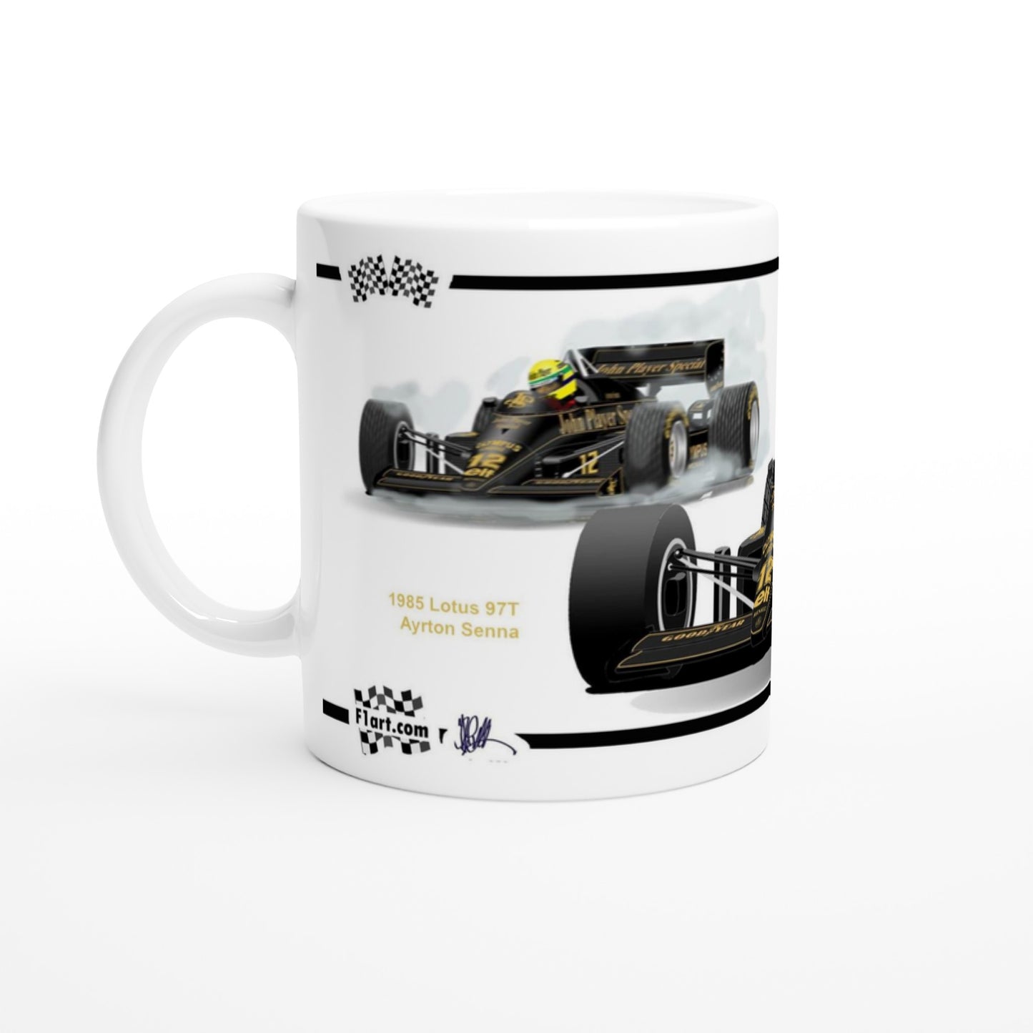 Lotus 97T F1 Motor Racing Art Mug