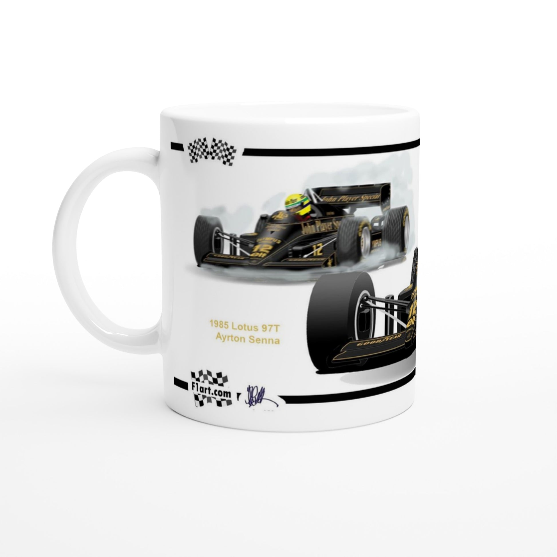 Lotus 97T F1 Motor Racing Art Mug