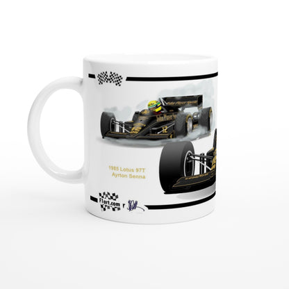 Lotus 97T F1 Motor Racing Art Mug