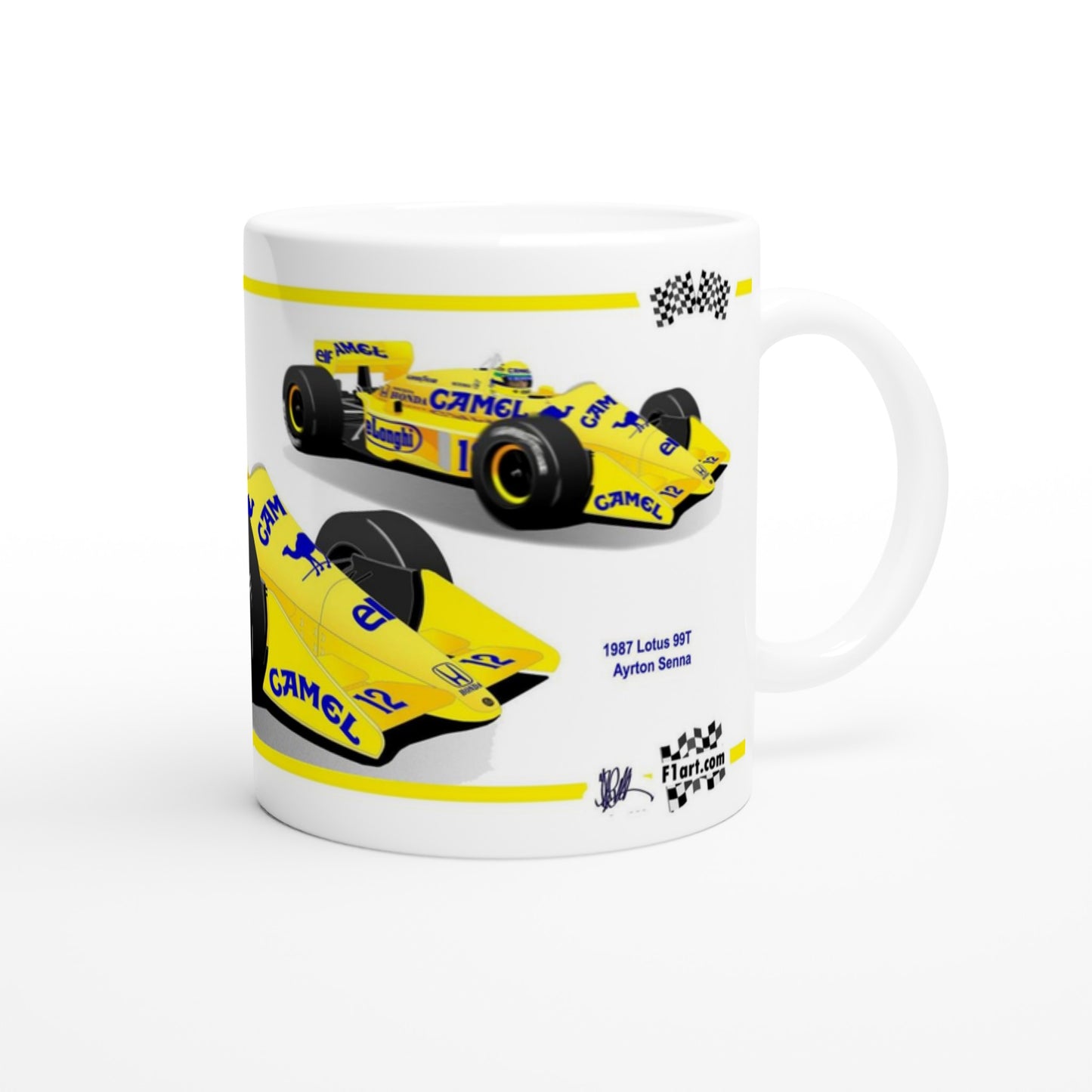Lotus 99T F1 Motor Racing Art Mug