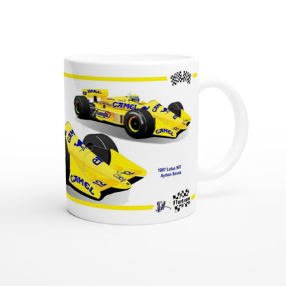 Lotus 99T F1 Motor Racing Art Mug