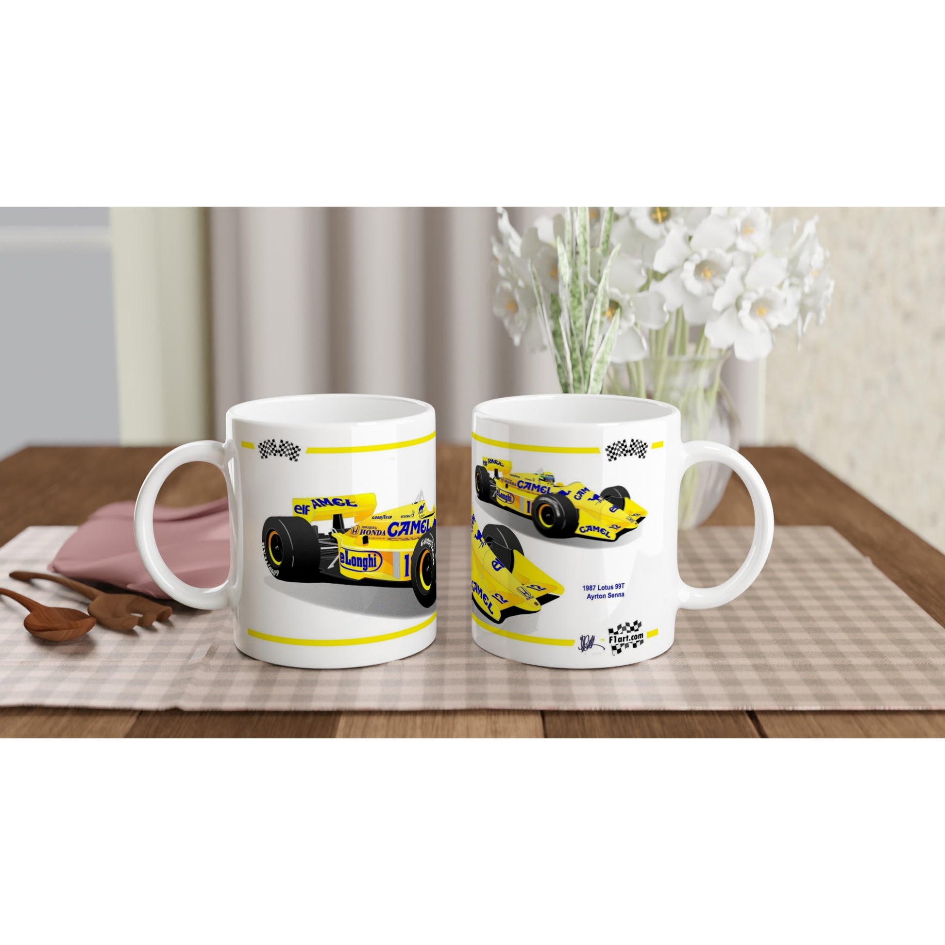 Lotus 99T F1 Motor Racing Art Mug