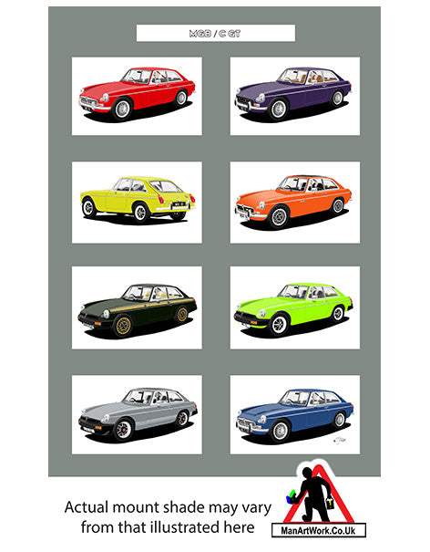 MG B GT A4 Art Print