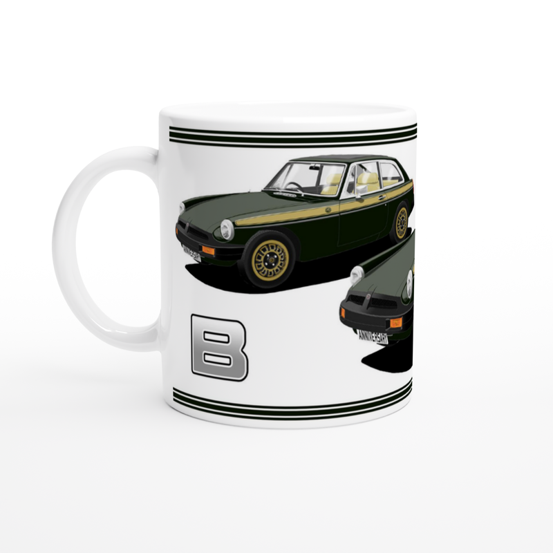 MG B GT Anniversary Art Mug