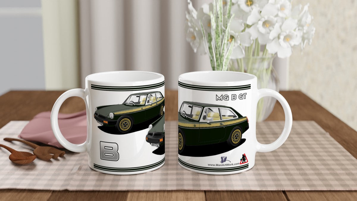 MG B GT Anniversary Art Mug