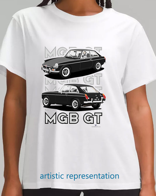 MG B GT Mk3 in Black Art T Shirt