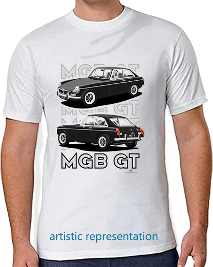 MG B GT Mk3 in Black Art T Shirt