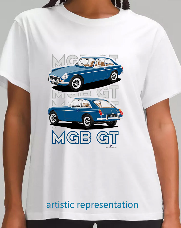 MG B GT Mk3 in Blue Art T Shirt
