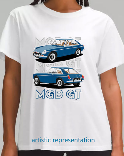 MG B GT Mk3 in Blue Art T Shirt