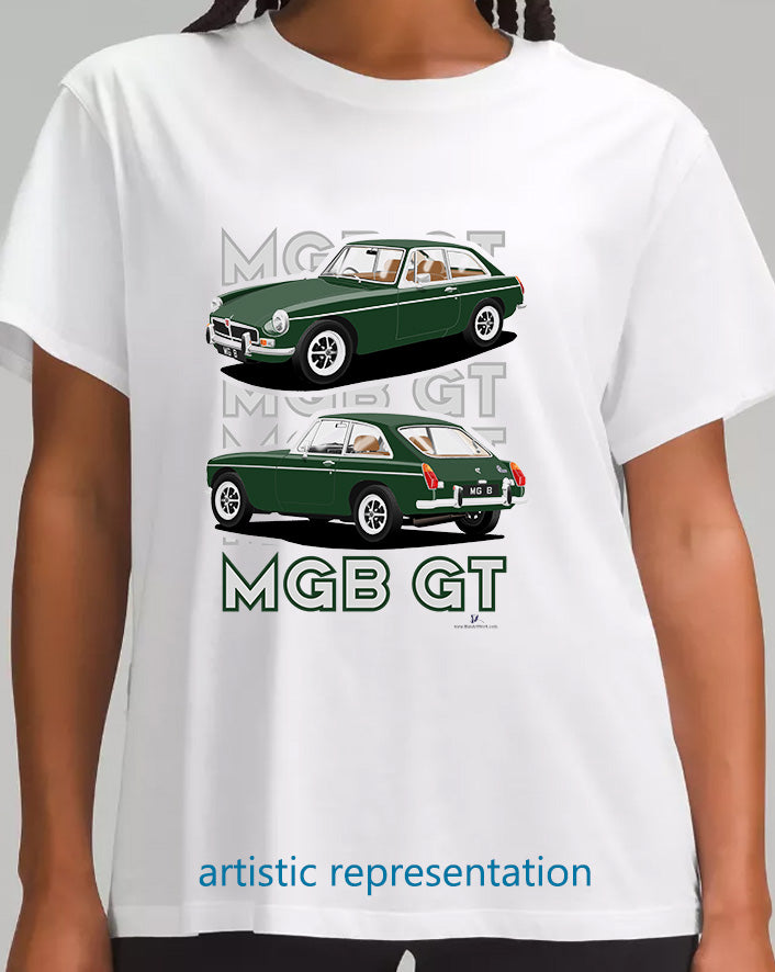 MG B GT Mk3 in Green Art T Shirt