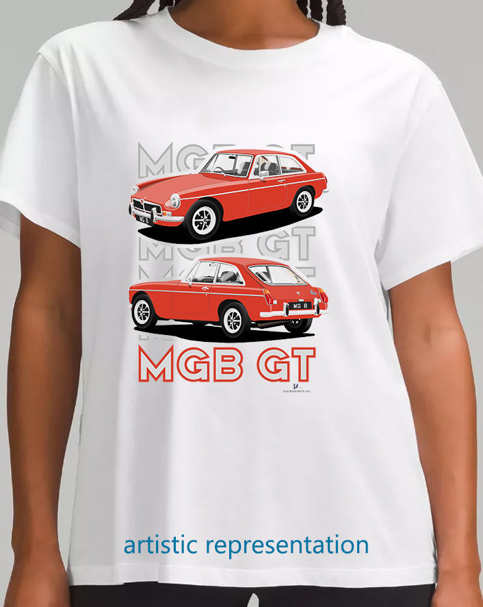 MG B GT Mk3 in Orange Art T Shirt