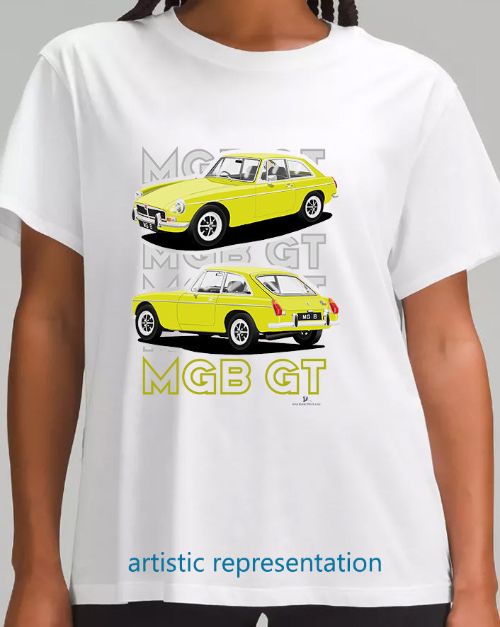 MG B GT Mk3 in Yellow Art T Shirt