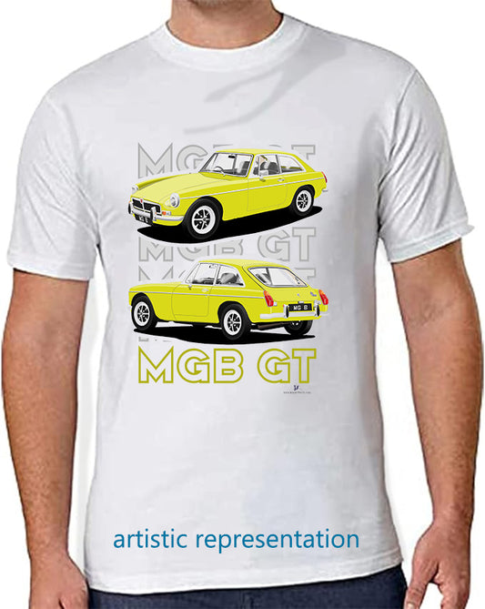MG B GT Mk3 in Yellow Art T Shirt