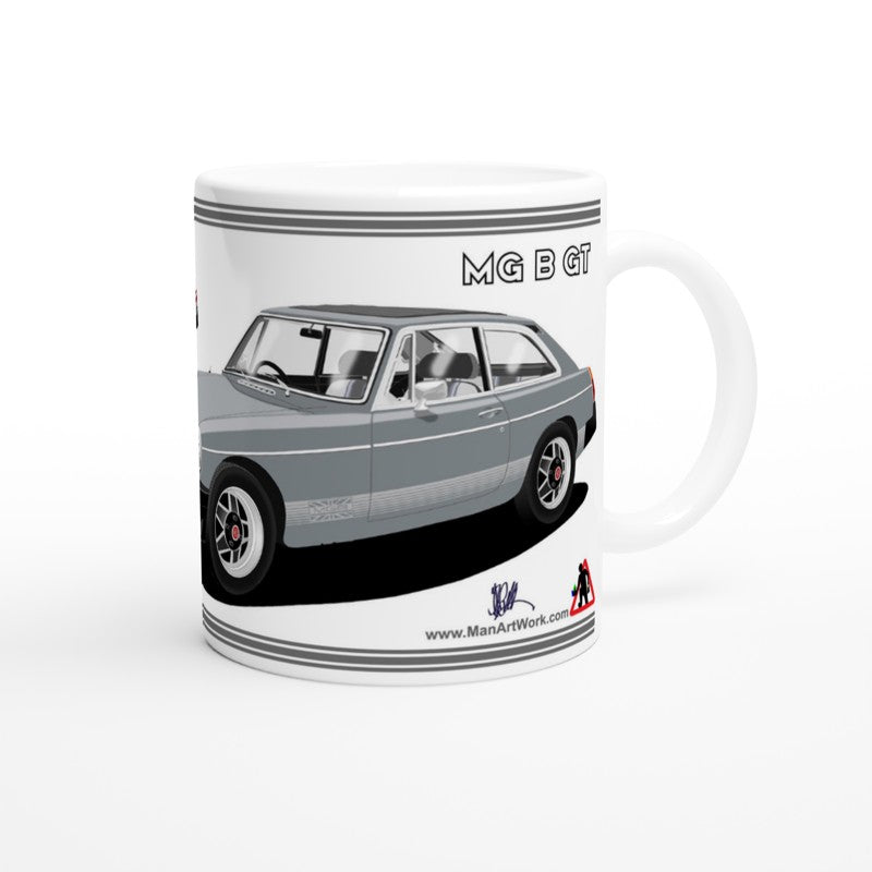 MG B GT Limited Edition in Silver Art Mug