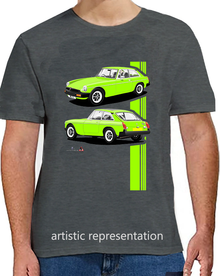 MG B GT Mk4 Rubber Bumper in Green Art T Shirt