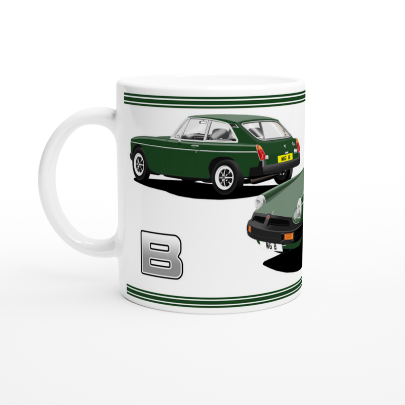 MG B GT Mk4 in Dark Green Art Mug