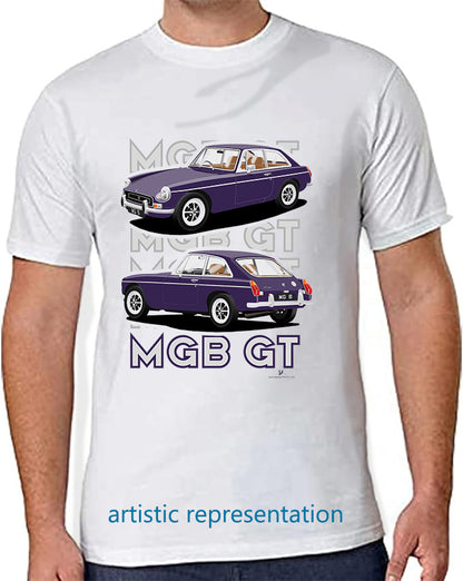 MG B GT Mk2 in Purple Art T Shirt