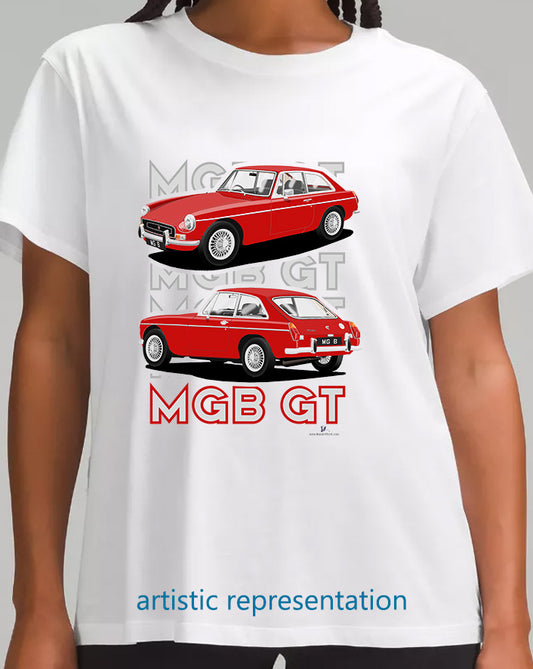 MG B GT Mk2 in Red Art T Shirt