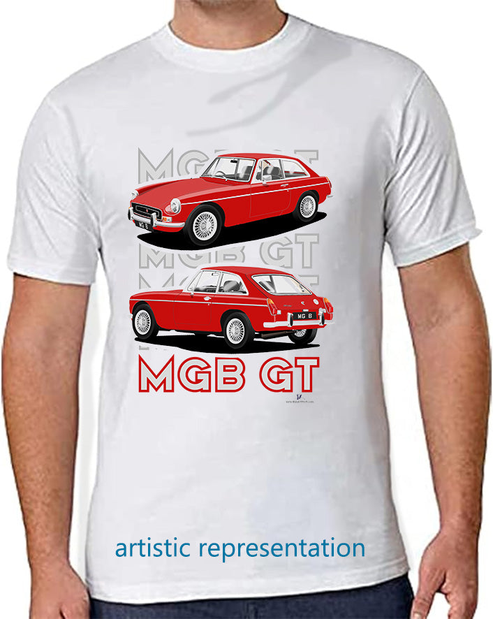 MG B GT Mk2 in Red Art T Shirt