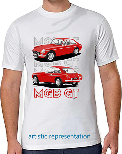 MG B GT Mk2 in Red Art T Shirt
