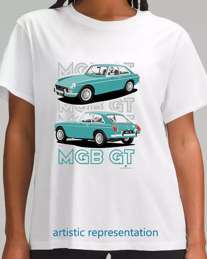MG B GT Mk2 in Turquoise Art T Shirt