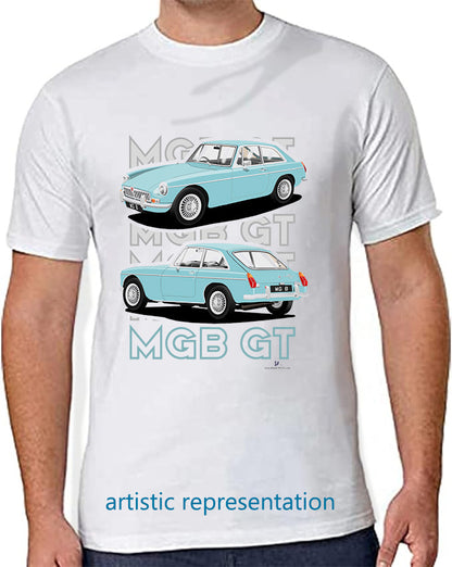 MG B GT Mk1 in Blue Art T Shirt