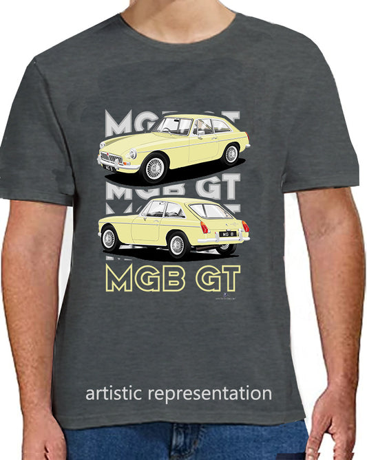 MG B GT Mk1 in Cream Art T Shirt
