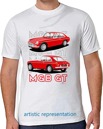MG B GT Mk1 in Red Art T Shirt