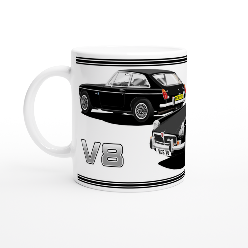 MG B GT V8 in Black Art Mug