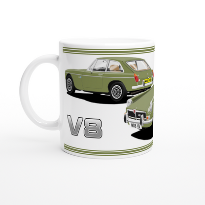 MG B GT V8 in Green Art Mug