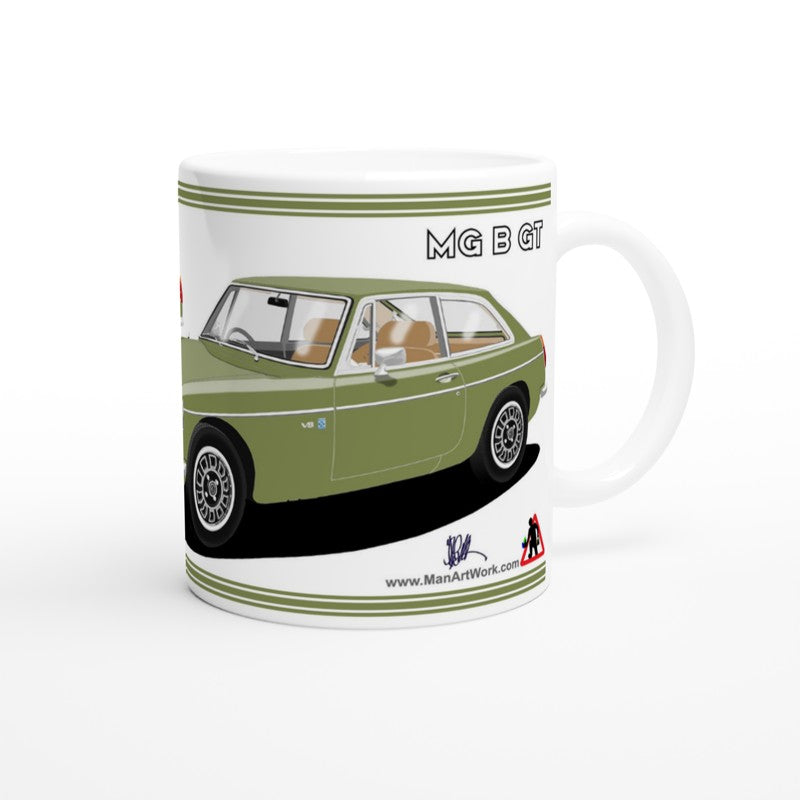 MG B GT V8 in Green Art Mug