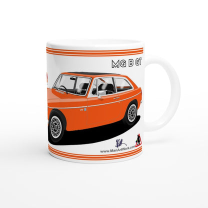 MG B GT V8 in Orange Art Mug