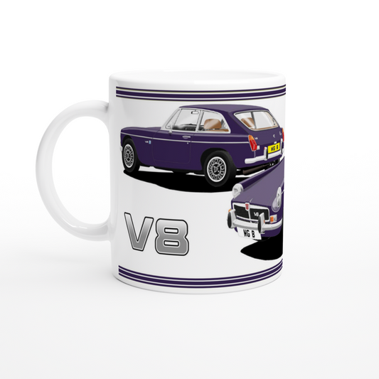 MG B GT V8 in Purple Art Mug