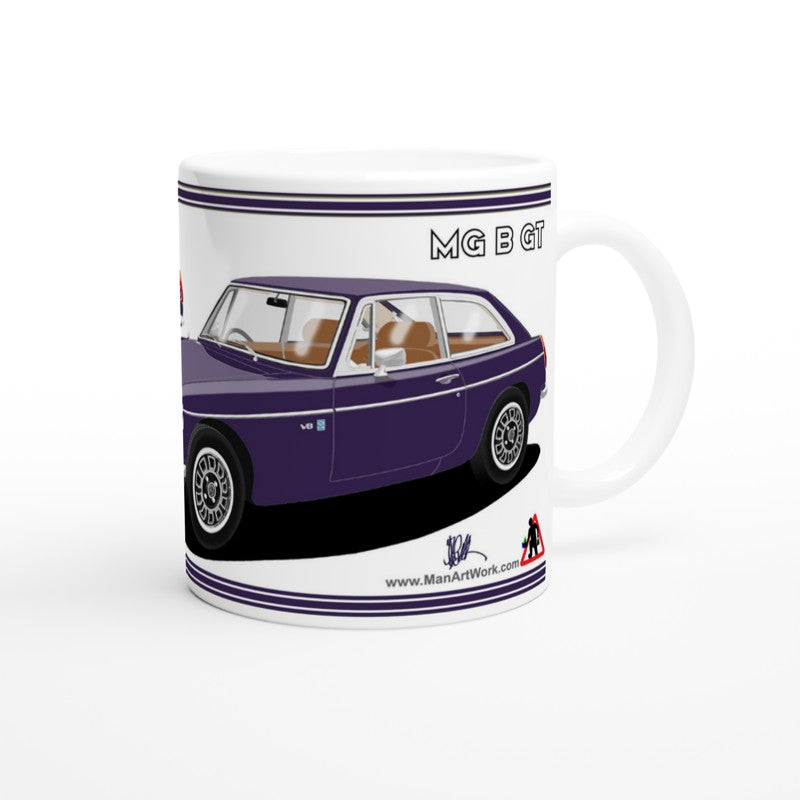 MG B GT V8 in Purple Art Mug