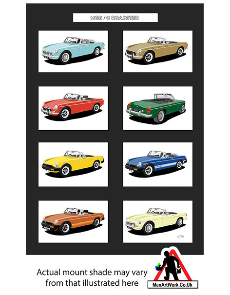 MG B Roadster A4 Art Print