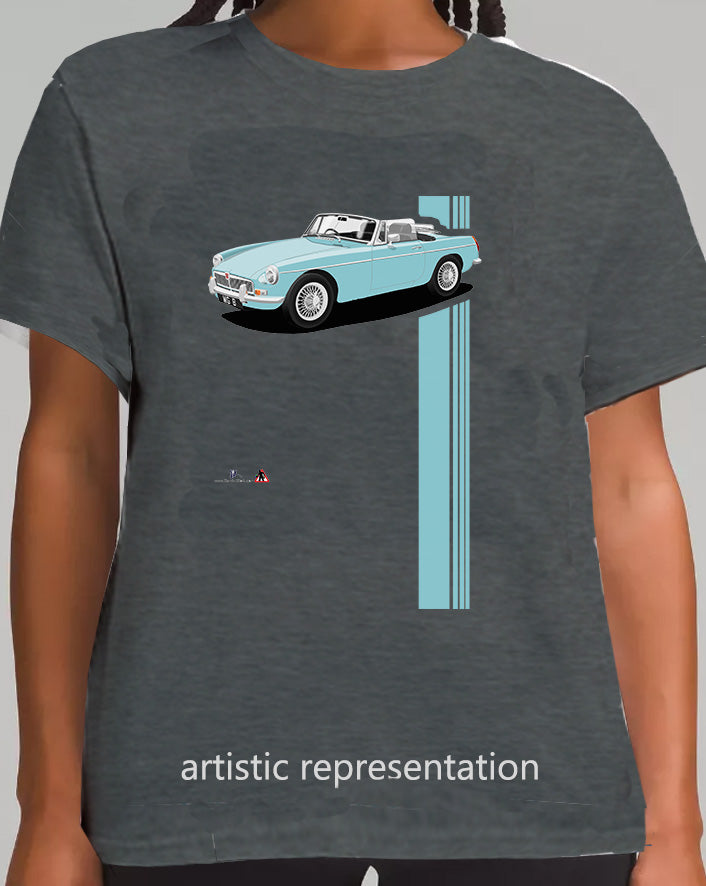 MG B Roadster Mk1 in Blue Art T Shirt