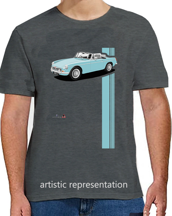 MG B Roadster Mk1 in Blue Art T Shirt