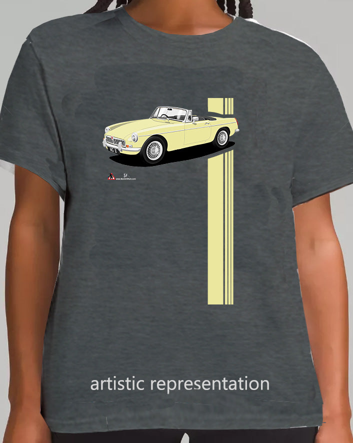 MG B Roadster Mk1 in Cream Art T Shirt