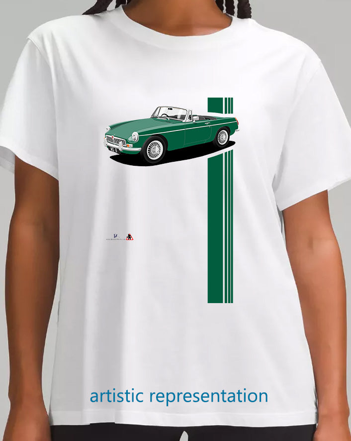 MG B Roadster Mk1 in Green Art T Shirt