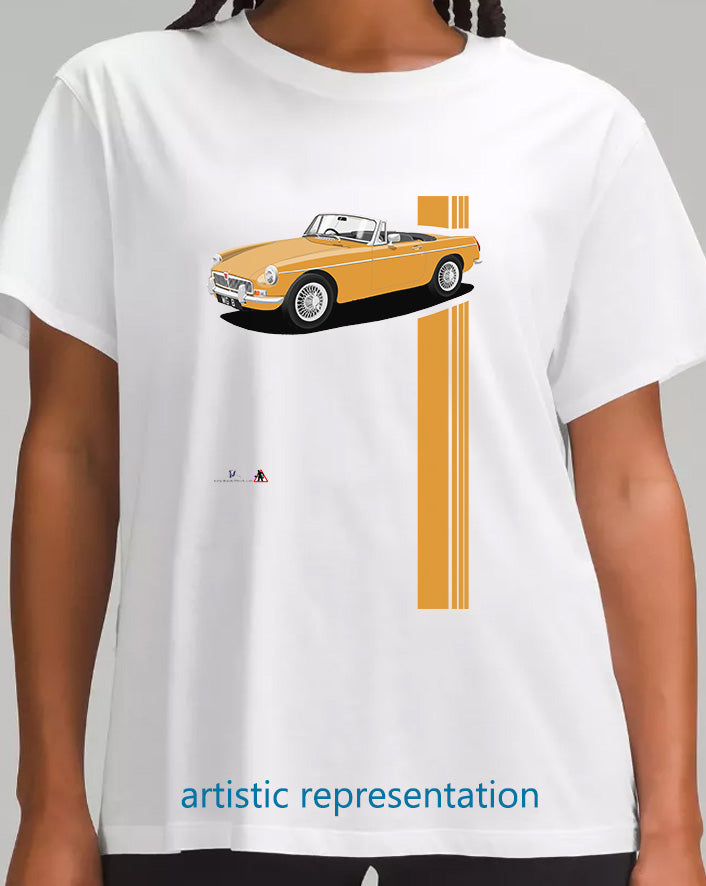 MG B Roadster Mk1 in Orange Art T Shirt