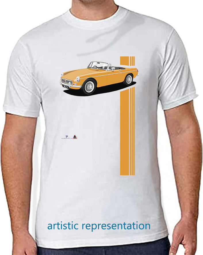 MG B Roadster Mk1 in Orange Art T Shirt