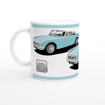 MG B Roadster Mk1 in Blue Art Mug