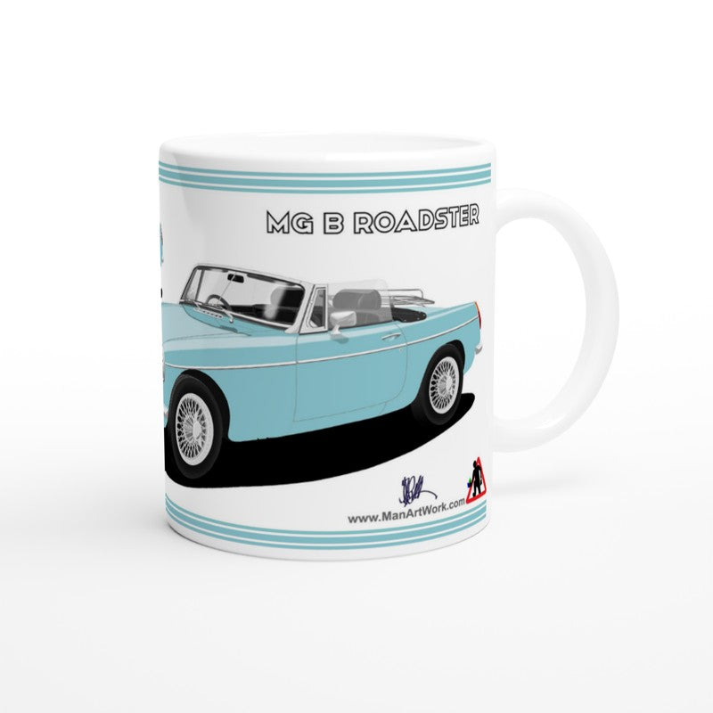 MG B Roadster Mk1 in Blue Art Mug